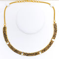 Floral Antique Engraved 22k Gold Choker Necklace