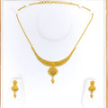 Decorative Beaded 22k Gold Necklace Set 