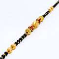 Traditional Meena 22k Gold Black Bead Bracelet 