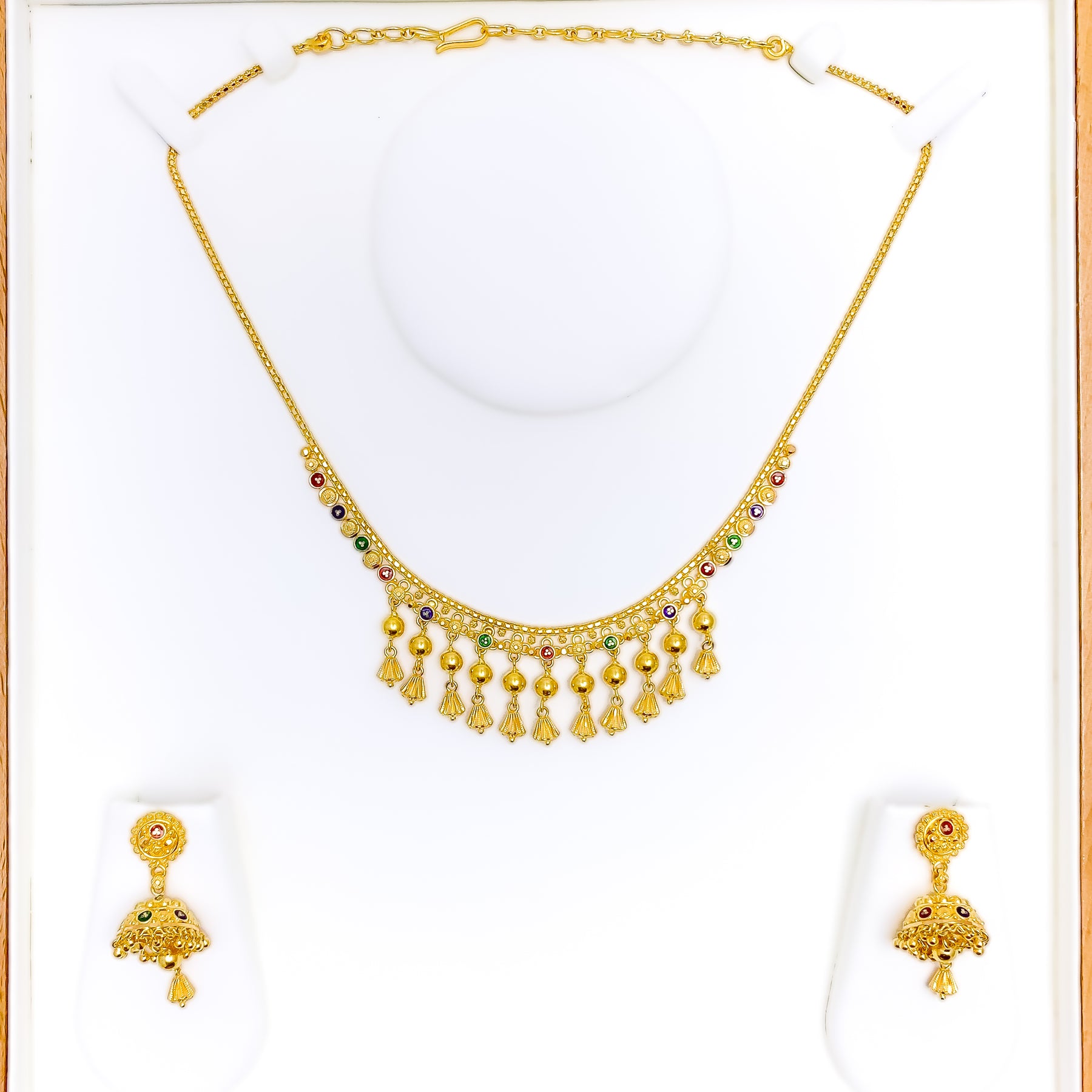 New 24K Gold Plated Jewelry Set Women's Tassel Necklace Earrings as a  Beautiful Gift for Girls YY10112