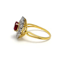 Gorgeous Elevated 18K Gold + Floral Diamond Ring 