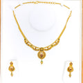 Traditional Meenakari 22k Gold Necklace Set 