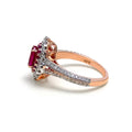 Glistening 18K Rose Gold + Diamond Oval Ring 