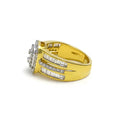 Luscious Lovely Striped 18K Gold + Diamond Ring Rich text editor Description