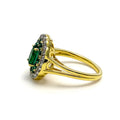 Extravagant Glossy 18K Gold + Diamond Ring 