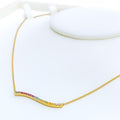 Dazzling Decorative 18k Gold + Diamond Necklace 