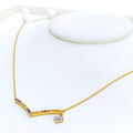 Opulent Multi Color 18k Gold + Diamond Necklace 