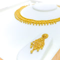Beautiful Drop leaf 22k Gold Necklace Set 