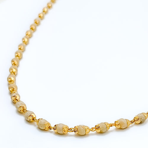 Ornate 22k Gold Tulsi Necklace