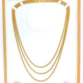 Hollow Alternating 22K Two-Tone Gold Chain - 26"     