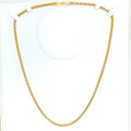 Hollow Alternating 22K Two-Tone Gold Chain - 24"    