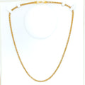 Hollow Alternating 22K Two-Tone Gold Chain - 26"     