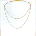 Sophisticated Barrel 22K Two-Tone Gold Chain - 20"