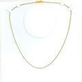 Sophisticated Barrel 22K Two-Tone Gold Chain - 16"