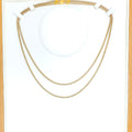 Square Bead 22K Two-Tone Gold Chain - 18"       