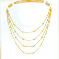 Sand Finish Orb 22K Two-Tone Gold Chain - 20"  