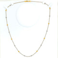Intricate Trendy 22K Two-Tone Gold Chain - 22"