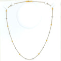 Intricate Trendy 22K Two-Tone Gold Chain - 16"