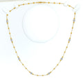 Reflective Barrel 22K Two-Tone Gold Chain - 18"   