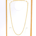 Reflective Dotted Bead 22k Gold Chain - 30"       