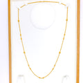 Decorative Marquise Bead 22k Gold Chain - 26" 