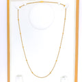Elegant Glossy 22k Gold Pearl Chain - 26"      