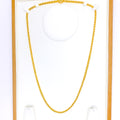 Ornate Elongated 22k Gold Bead Chain - 26"  