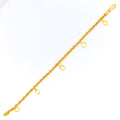 Posh Lavish 22k Gold Multi Charm Bracelet