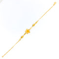 Elegant Floral 22k Gold Bracelet 