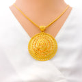 Intricate Meshed Dome 22k Gold Pendant