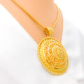 Intricate Meshed Dome 22k Gold Pendant