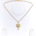 traditional-floral-drop-22k-gold-cz-pendant