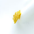 Intricate Beaded Flower 22k Gold Earrings 