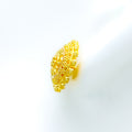 Dressy Radiant Floral 22k Gold Earrings 