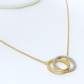 Radiant Interlinked Loop 18k Gold + Diamond Necklace 