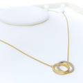 Radiant Interlinked Loop 18k Gold + Diamond Necklace 