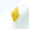 Majestic Laced Flower 22k Gold Earrings 
