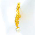 Refined Glamorous Uncut Diamond + 22k Gold Hanging Earrings 