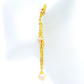 Extravagant Floral Uncut Diamond + 22k Gold Alluring Earrings 