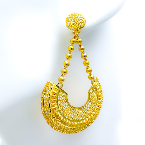 majestic-fashionable-22k-gold-hanging-earrings