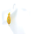 Impressive Regal Uncut Diamond + 22k Gold Glam Earrings 
