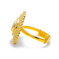 Majestic Marquise 22k Gold CZ Statement Ring
