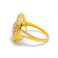 Distinct Netted Flower 22K Gold Ring 