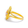 Stunning Marquise Leaf 22K Gold Ring