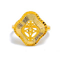 Delightful Graceful 22K Gold Mesh Ring 