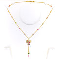 Delightful Delicate CZ 22k Gold Necklace