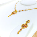 Vibrant Versatile 22k Gold Floral Necklace Set 