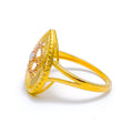 Shiny Opulent Tear Drop 22K Gold Ring 