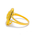 Upscale Bold Triangular 22K Gold Ring 