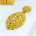 Extravagant High Finish Leaf 22K Gold Necklace Set 